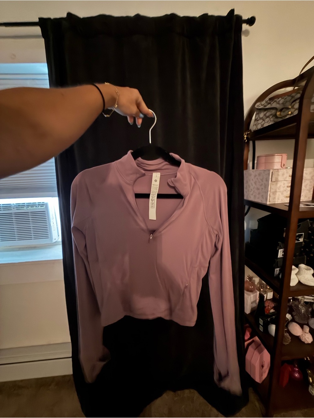 lululemon athletica lavender Lux Quarter-Zip Long Sleeve Top